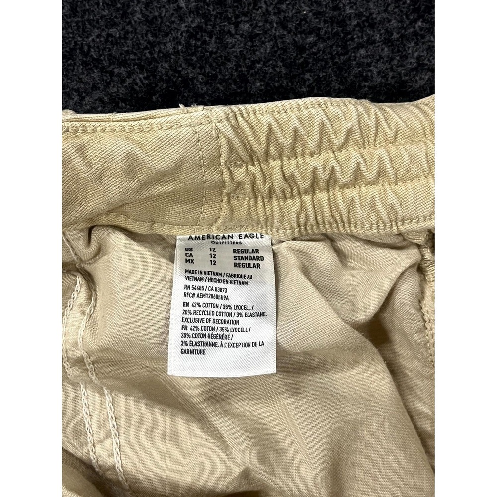 American Eagle Outfitters Cargo Pants Women 12 Khaki Straight Leg Utility Hiking - Picture 11 of 14
